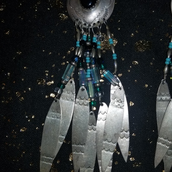 Vintage Signed NAI S.S. Concho Earrings - Picture 2 of 8